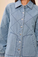 Tribal Ladies Skylight Denim Quilted Jacket
