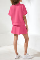 Tribal Ladies TechnoLux SS Mock Neck Freesia w/Zipper