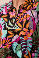 Tribal Ladies Tropical Dolman Polo Top