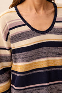 Tribal Ladies U-Neck Sapphire Sweater