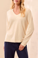 Tribal Ladies V-Neck Moonstone LS Top