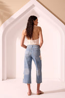 Tribal Ladies XIX Palms Keys Waters Audrey Wide Crop Jeans w/Crochet Applique