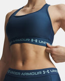 Under Amour Ladies Crossback Mid Wham Blue/Blue Haze Sports Bra