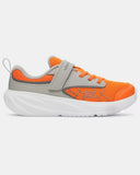 Under Armour Boy's Surge 5 Outrageous Orange/White/Titanium Shoe