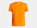 Under Armour Boys Logo Wordmark Outrageous Orange/White Tshirt