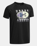 Under Armour Boys Tech Graphic Black Tshirt