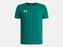 Under Armour Boys UA Logo Wordmark Campus Ivy/White Tshirt
