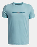 Under Armour Boys Wordmark Blur Blue Tshirt