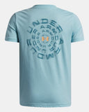 Under Armour Boys Wordmark Blur Blue Tshirt