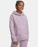 Under Armour Girls Armour Fleece Mauve Pink Hoodie