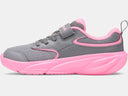 Under Armour Girls Surge 5 AC Titan Grey/Pink Frenzy Running Shoe