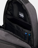Under Armour Hustle 6.0 Black Full Heather/Black/Metallic Silver Backpack