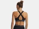 Under Armour Ladies Crossback Mid Ultimate Black/White Sports Bra