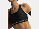 Under Armour Ladies Crossback Mid Ultimate Black/White Sports Bra