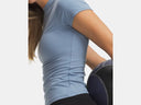 Under Armour Ladies Motion Fitted Blue Wind/Blue Fog Shirt