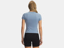 Under Armour Ladies Motion Fitted Blue Wind/Blue Fog Shirt