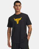Under Armour Men's Black/Steeltown Gold Project Rock Payoff Graphic Tshirt