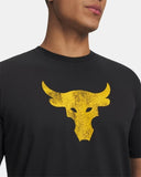 Under Armour Men's Black/Steeltown Gold Project Rock Payoff Graphic Tshirt