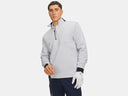 Under Armour Men's Drive Pro Hybrid Halo Gray/White Half Zip Sweater