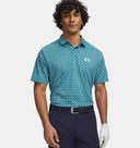 Under Armour Men's Matchplay Printed Boundless Blue/Blue Haze/White Golf Polo