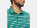 Under Armour Men's Matchplay Stripe Rack Green/Green Mode/Midnight Navy Golf Polo