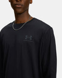 Under Armour Men's Sportstyle Left Chest Black/Pitch Grey LS Tshirt