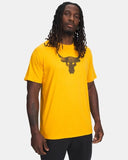 Under Armour Men's Steeltown Gold/Black Project Rock Payoff Graphic Tshirt