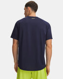 Under Armour Men's Tech Graphic Midnight Navy/Green Citrine Tshirt