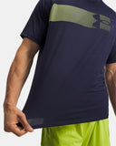 Under Armour Men's Tech Graphic Midnight Navy/Green Citrine Tshirt
