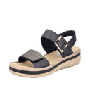 Rieker Ladies Black Regina Sandal