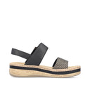 Rieker Ladies Black Regina Sandal