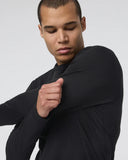 Vuori Mens Black Heather LS Ponto Performance Tshirt