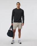 Vuori Mens Black Heather LS Ponto Performance Tshirt
