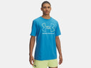 Under Armour Mens Ether Blue/Sonic Yellow Foundation SS Tshirt