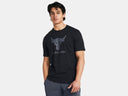 Under Armour Mens Black/Downpour Grey Project Rock Playoff SS Tshirt