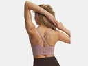 Under Armour Ladies Tourmaline Pink Vanish Seamless Low Bra