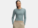 Under Armour Ladies Serpentine/White Rival Rib LS Shirt