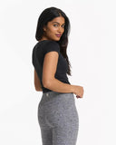 Vuori Ladies Black Heather Halo Performance Crop