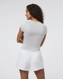 Vuori Ladies Pale Grey Heather SS Halo Baby Tshirt