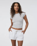 Vuori Ladies Pale Grey Heather SS Halo Baby Tshirt