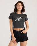 Volcom Ladies As If Vintage Black Baby Tshirt