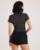 Volcom Ladies As If Vintage Black Baby Tshirt