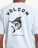 Volcom Men's Marlinsane Light Blue Acid SS Tshirt