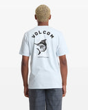 Volcom Men's Marlinsane Light Blue Acid SS Tshirt