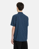 Volcom Men's Scaler Stone Woven Midnight Blue SS Shirt