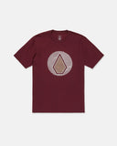 Volcom Men's Wave Stone Burgundy Tshirt