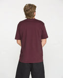 Volcom Men's Wave Stone Burgundy Tshirt