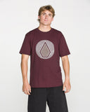 Volcom Men's Wave Stone Burgundy Tshirt