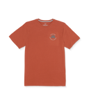 Volcom Mens Burnt Sienna Shred Deck SS Tshirt