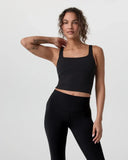 Vuori Ladies AllTheForm Black Support Tank
